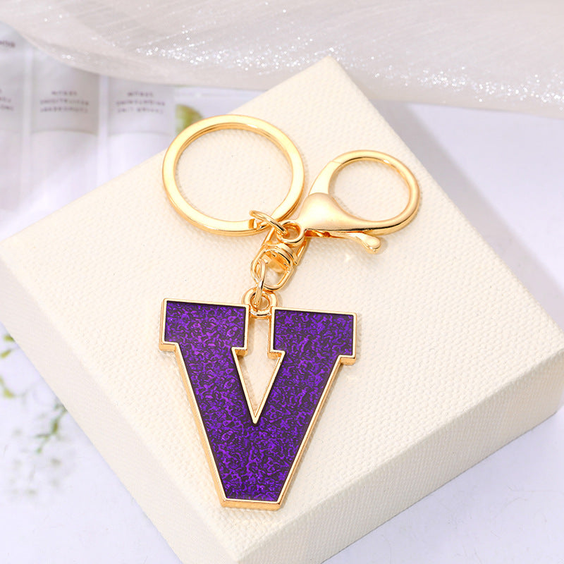 Wholesale Creative Alloy Jewelry 26 English Alphabet Keychain